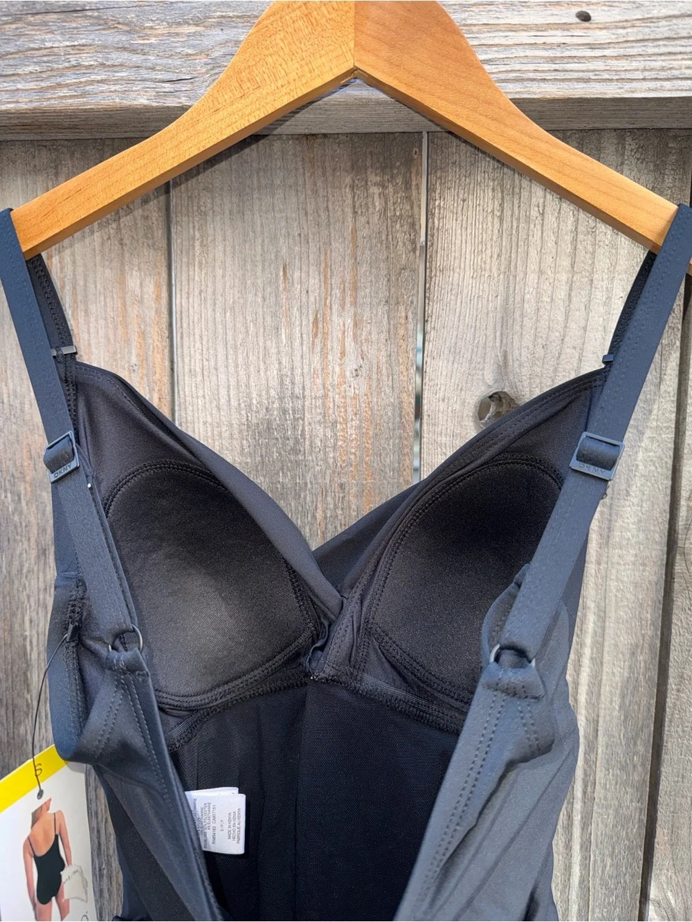 DKNY Twisted One-Piece Swimsuit Black Size Small - Picture 8 of 8